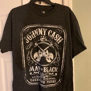 Johnny Cash Concert tee man in black tour